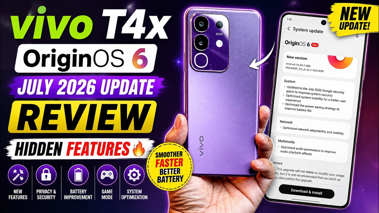 Vivo T4x Origin OS 6 July 2026 Update ⚡ Hidden Features & Full Review