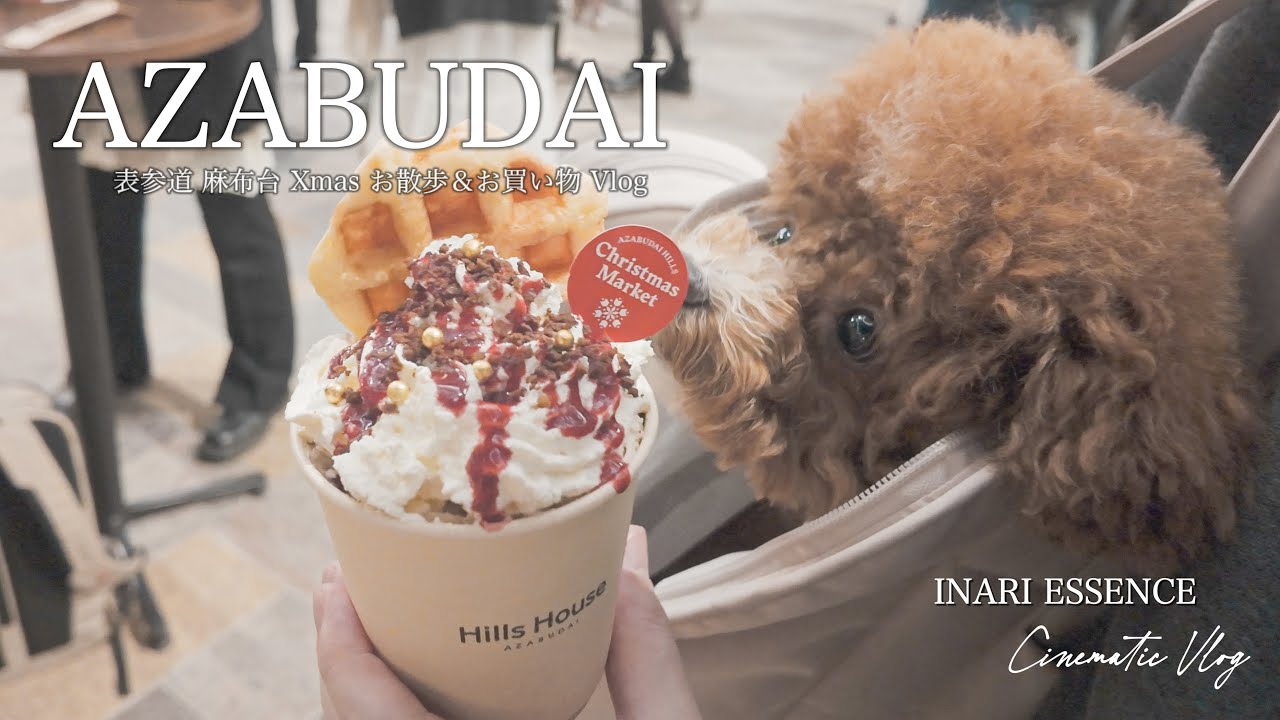 麻布台ヒルズ Xmasマーケットへ｜30代 独身 vlog × 愛犬 いなり｜カフェ＆トリミングDAY｜表参道ヒルズでショッピング｜都内ドライブ【4K】