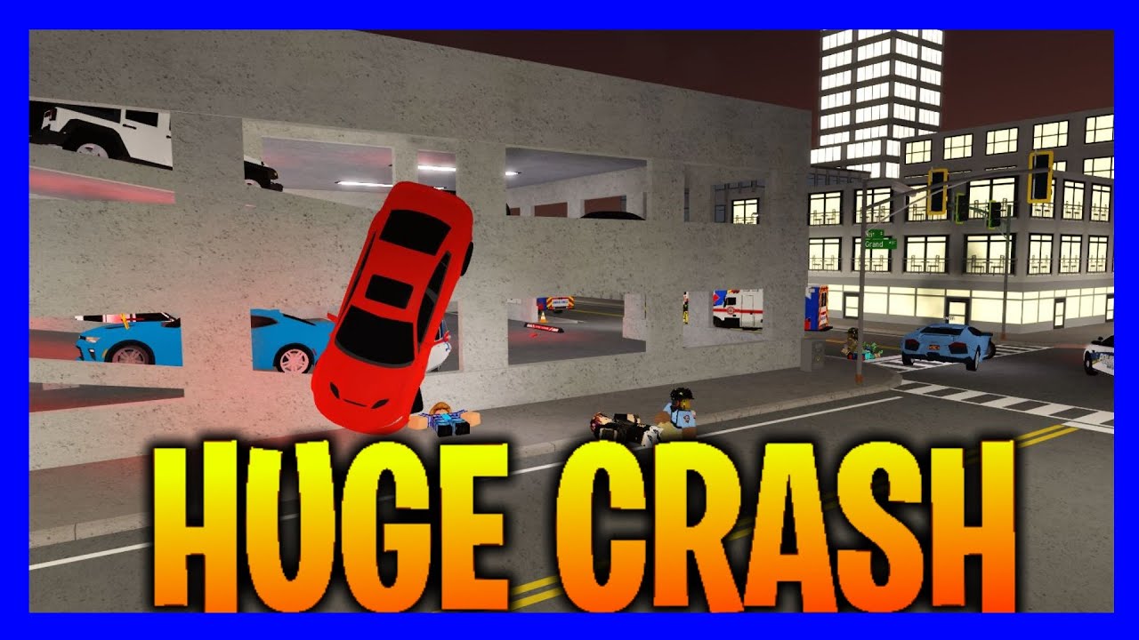HUGE PARKING GARAGE CRASH! *LOADS OF FIRES!* ER:LC Liberty County Roleplay