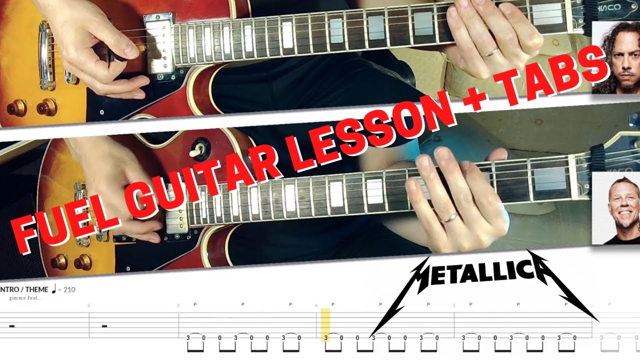 METALLICA - FUEL - Dual Guitar cover with Solo | live Tabs | standard tuning