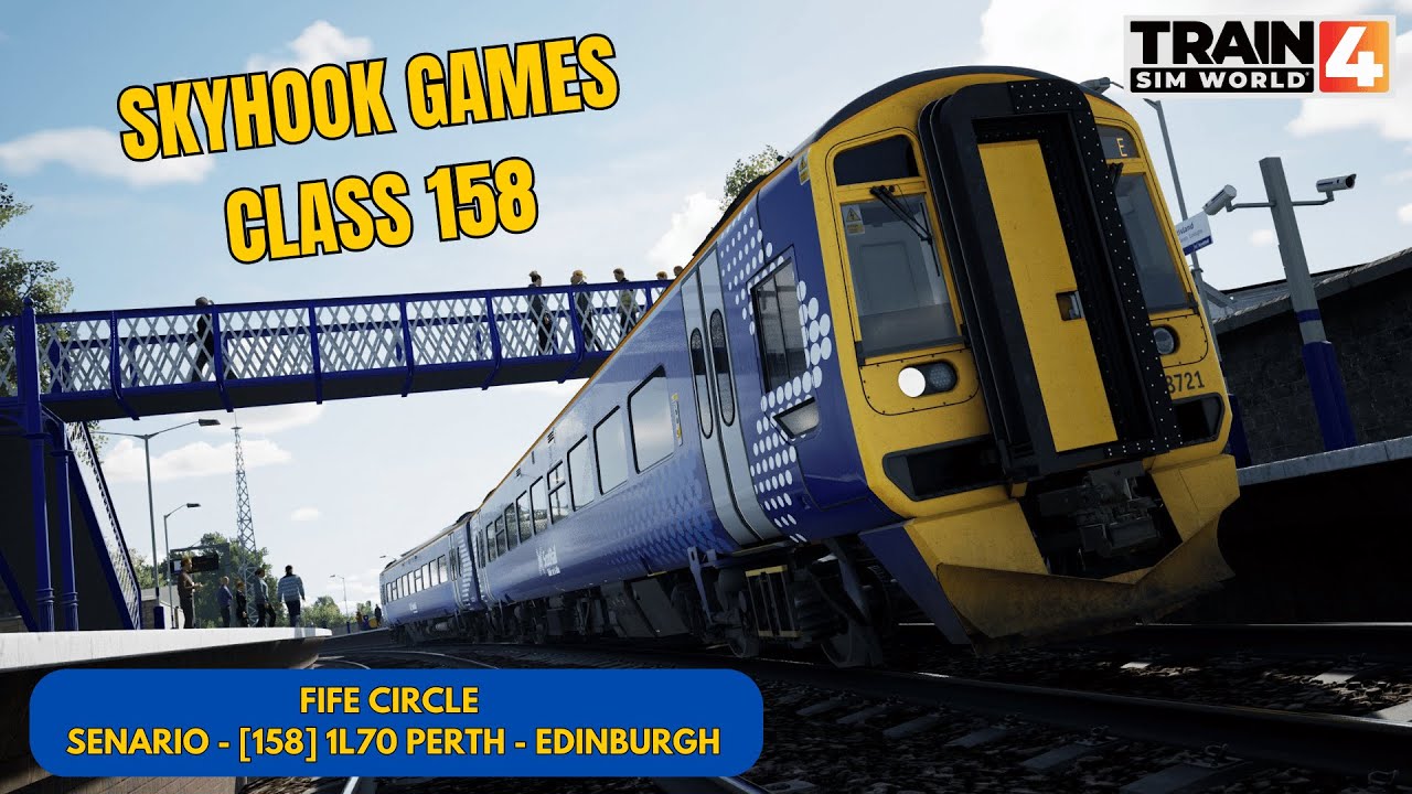 ScotRail Class 158 | Skyhook Games - Fife Circle | [158] 1L70 Perth - Edinburgh | Train Sim World 4