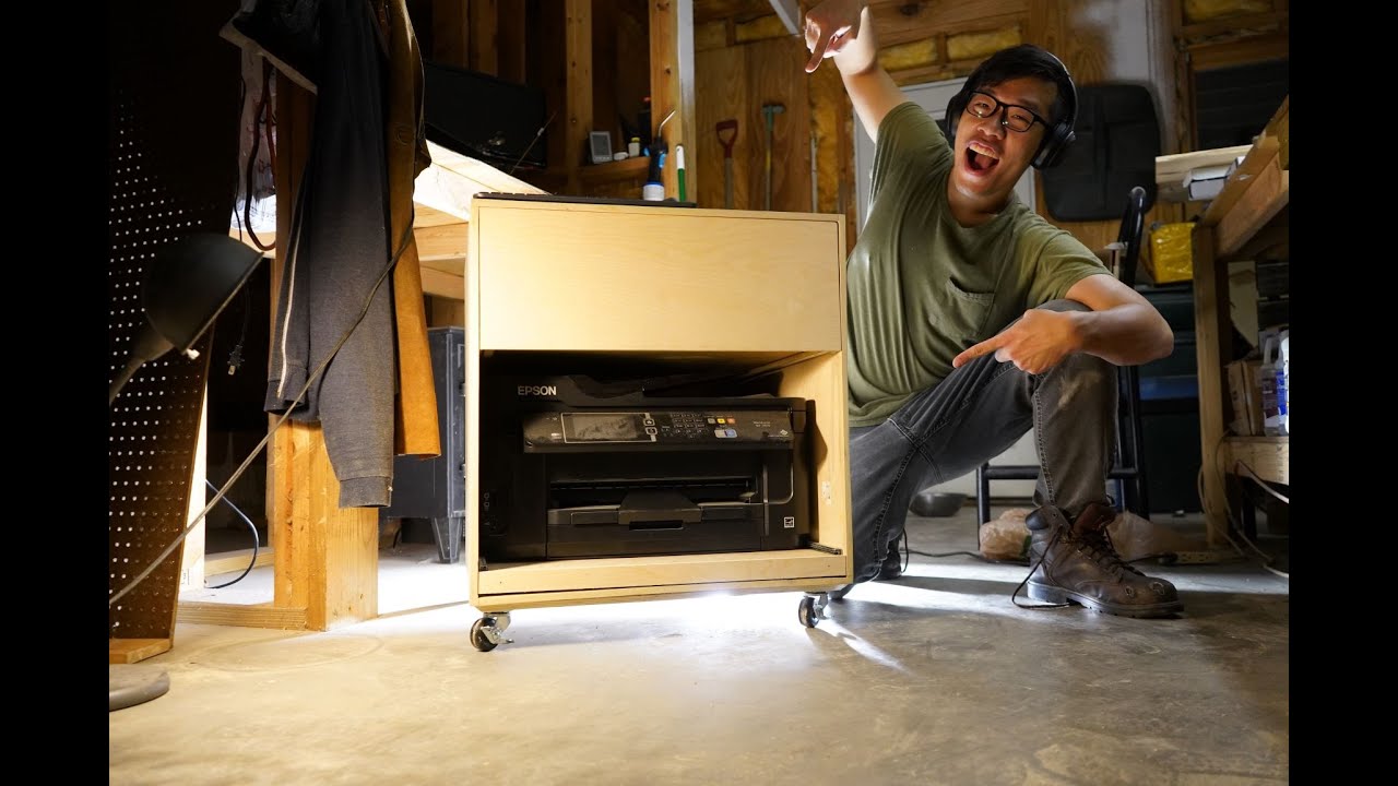 Making a modern and simple rolling printer cabinet | BUILDSOMETHING