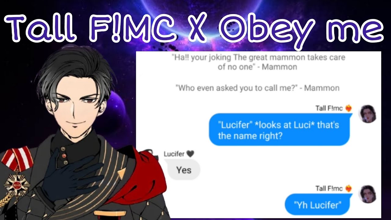 Obey me text: Tall F!MC X OBEY ME