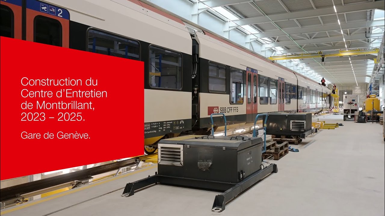 Construction du Centre d’Entretien de Montbrillant en gare de Genève.