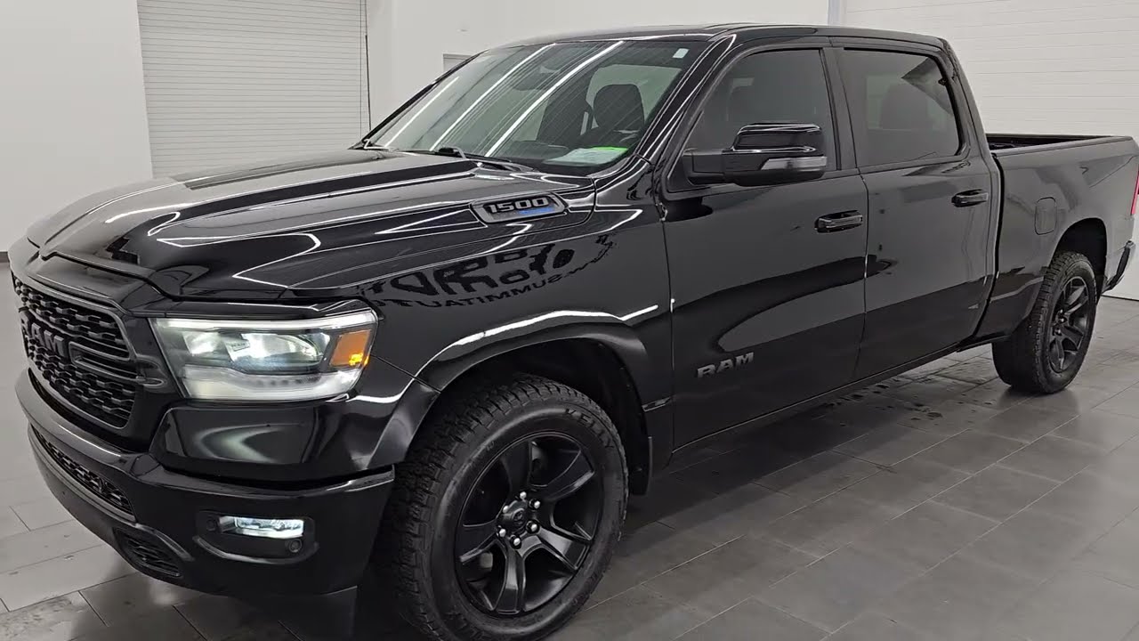 2023 RAM 1500 BIG HORN LEVEL 2 NIGHT HEMI DIAMOND BLACK 4K WALKAROUND 16214Z
