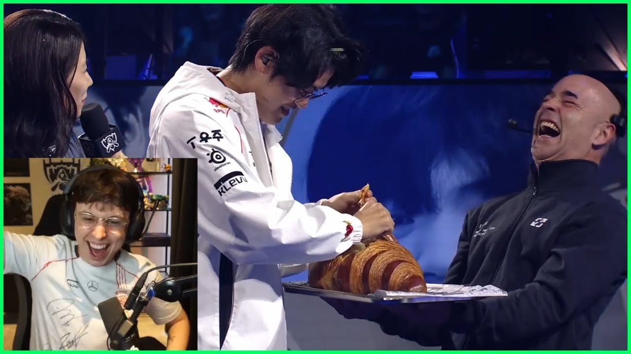 Gumayusi Eats A Normal Sized Croissant In Paris