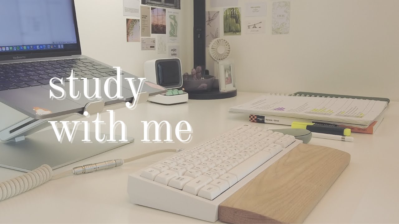 early morning study with me | mechanical keyboard asmr