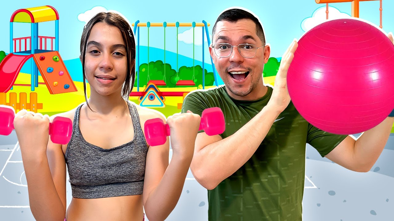 SARAH ensina ao PAPAI. importância de CUIDAR DA SAÚDE histórias engraçadas PARA CRIANÇAS