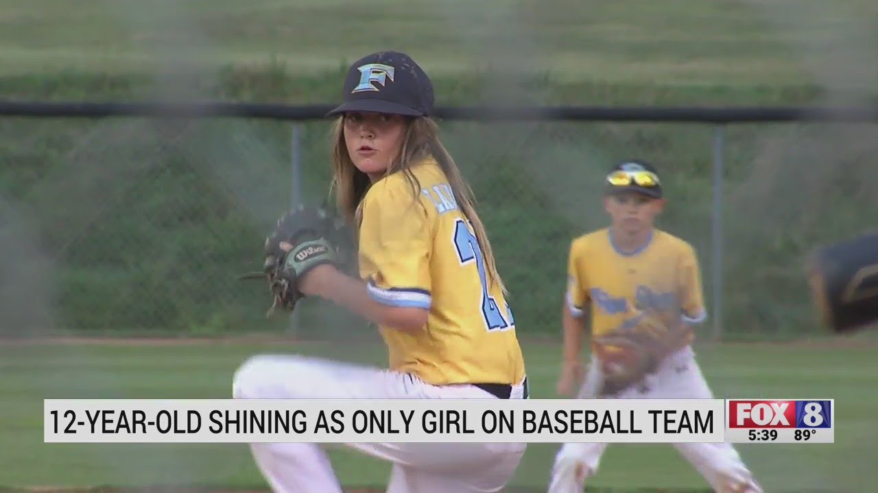 12-year-old shining as only girl on baseball team