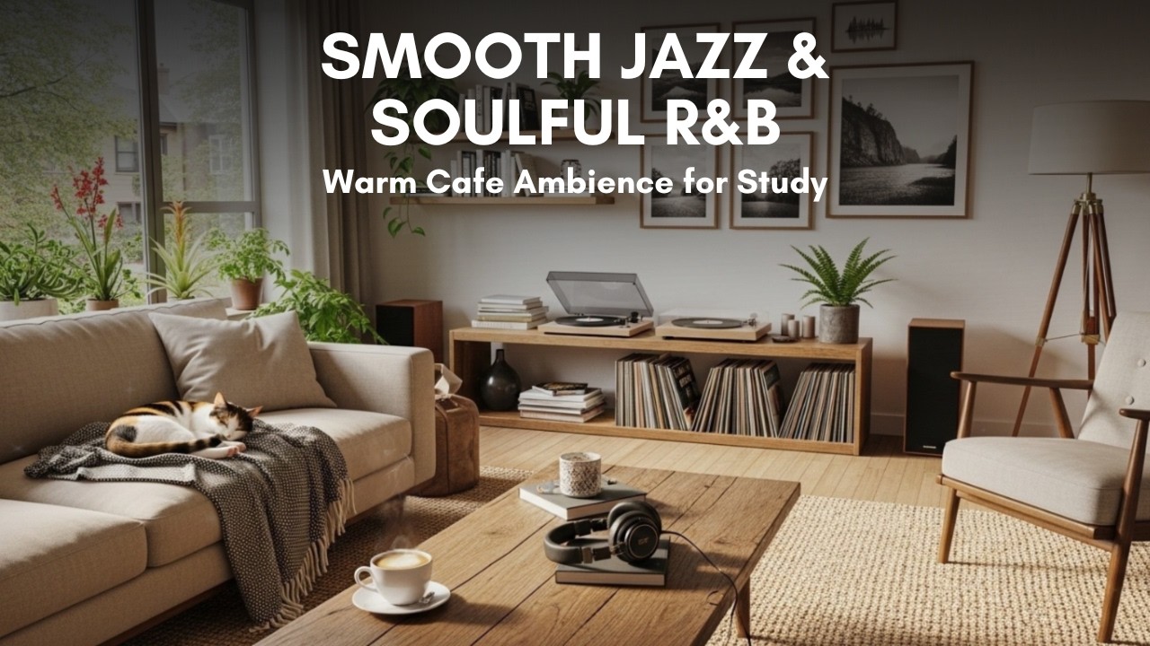Smooth Jazz & Soulful R&B ☕ Warm Cafe Ambience for Study