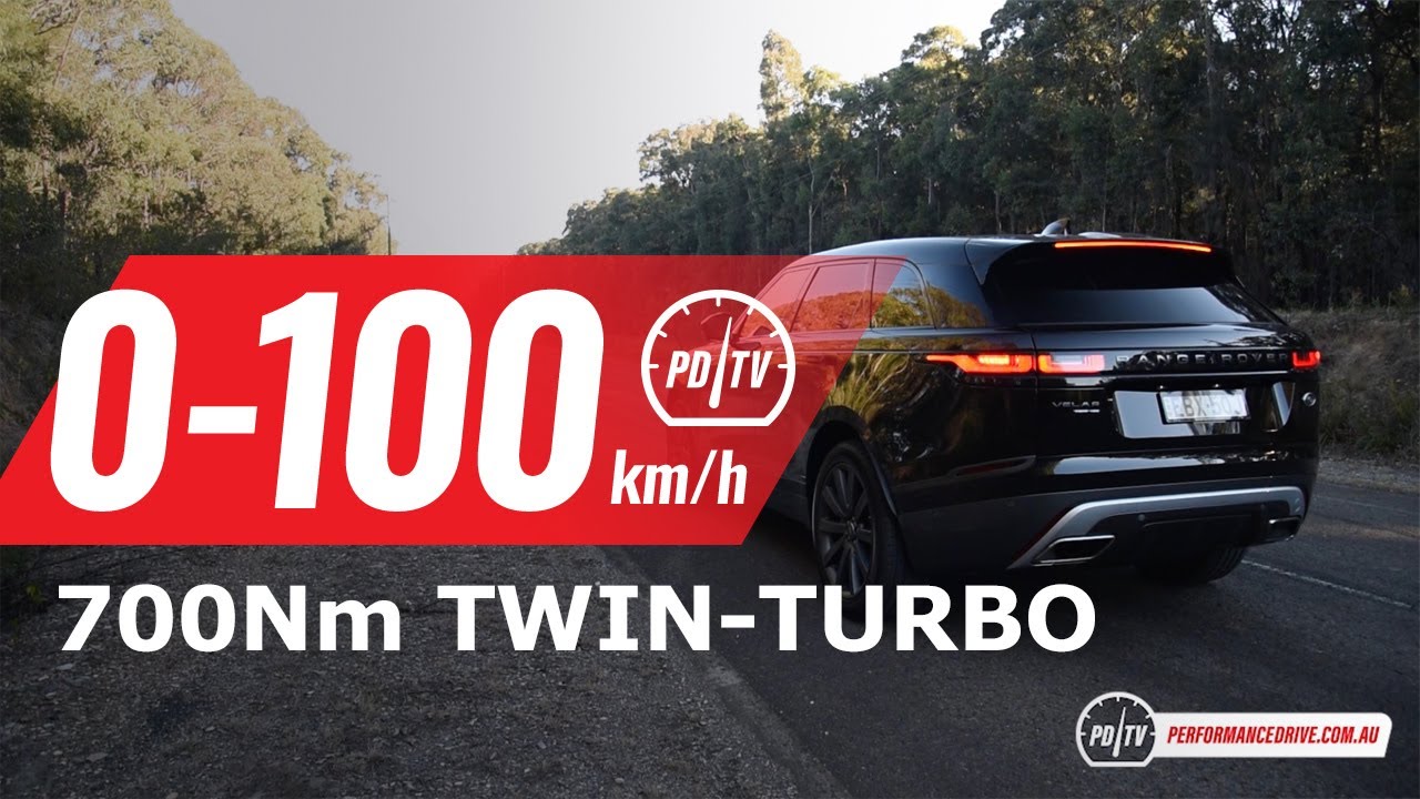 2019 Range Rover Velar D300 0-100km/h & engine sound