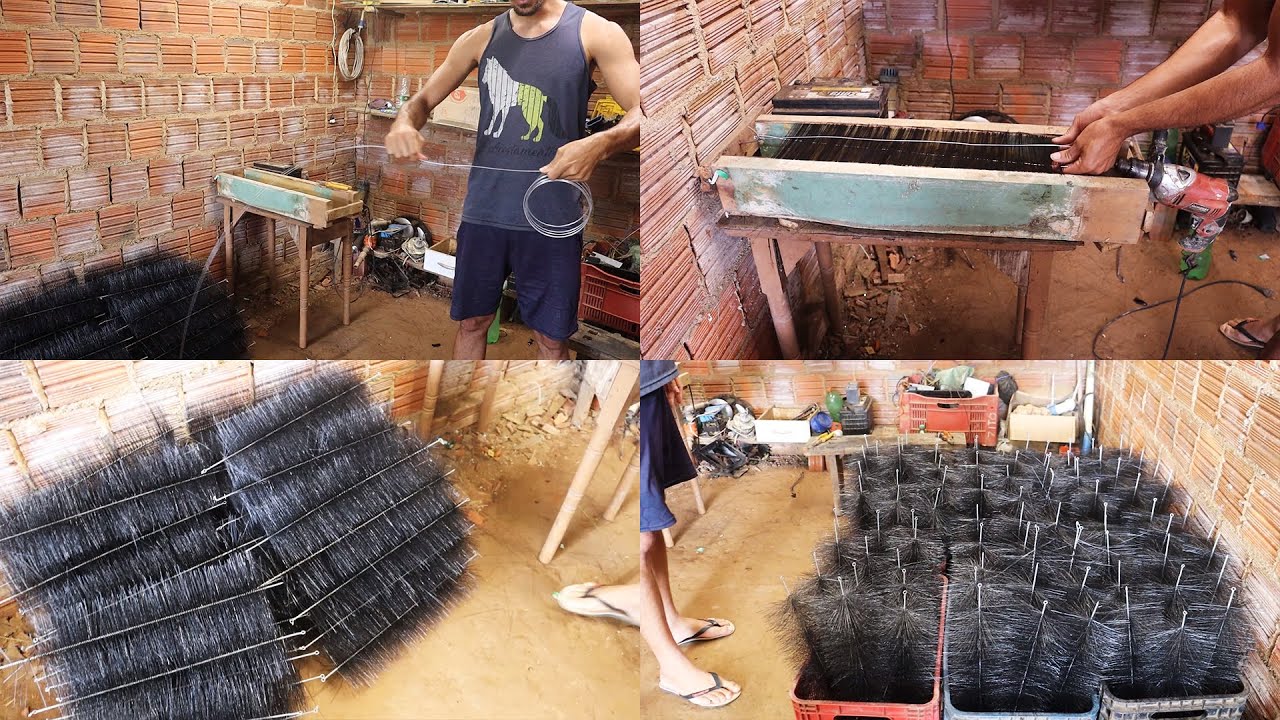 FABRICANDO ESCOVAS BIOLOGICA PARA O TANQUE FERRO CIMENTO