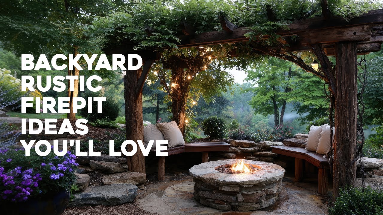🪵🔥 Rustic Backyard Makeover with Firepit: Cozy Garden Landscaping Ideas for Summer