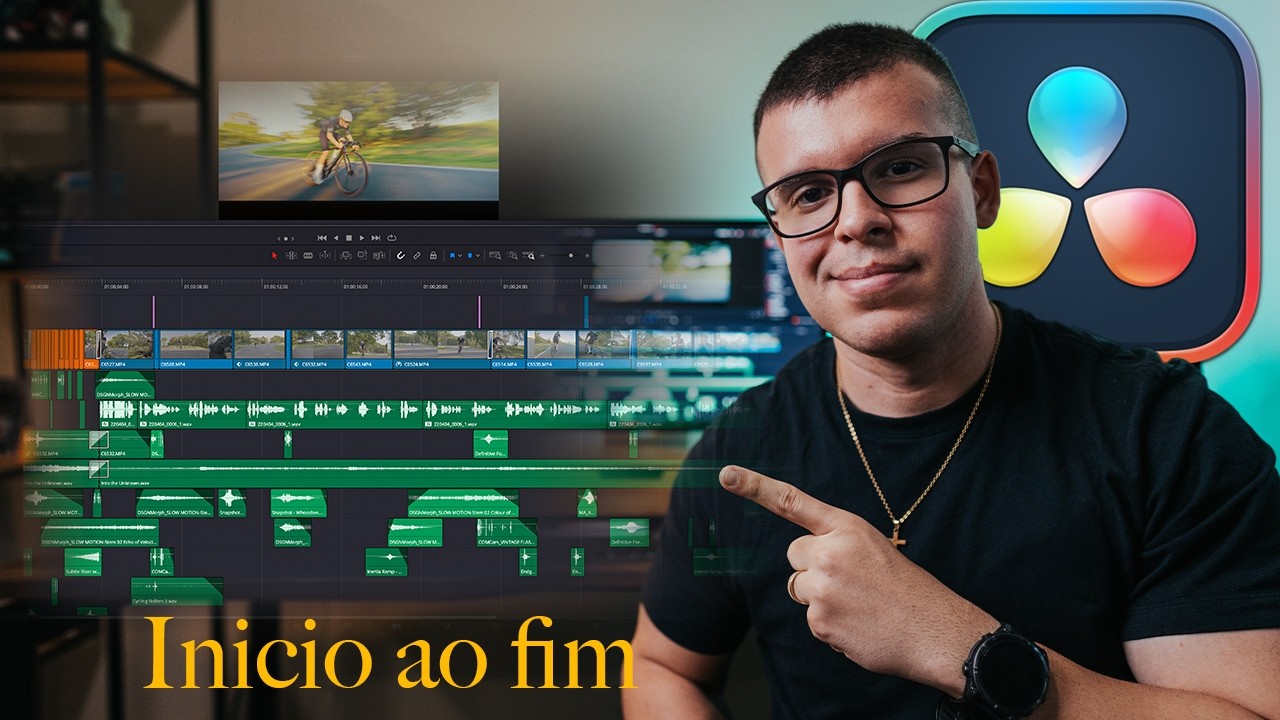 Como editar um vídeo profissional do início ao fim - Davinci Resolve grátis