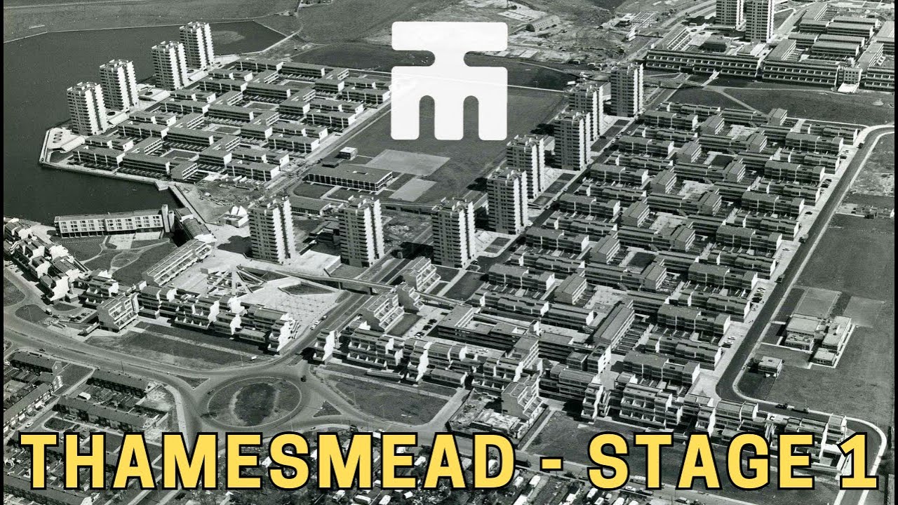 1960s, 1970s - Thamesmead Stage 1,  construction slideshow, Southmere, Tavy Bridge and more...