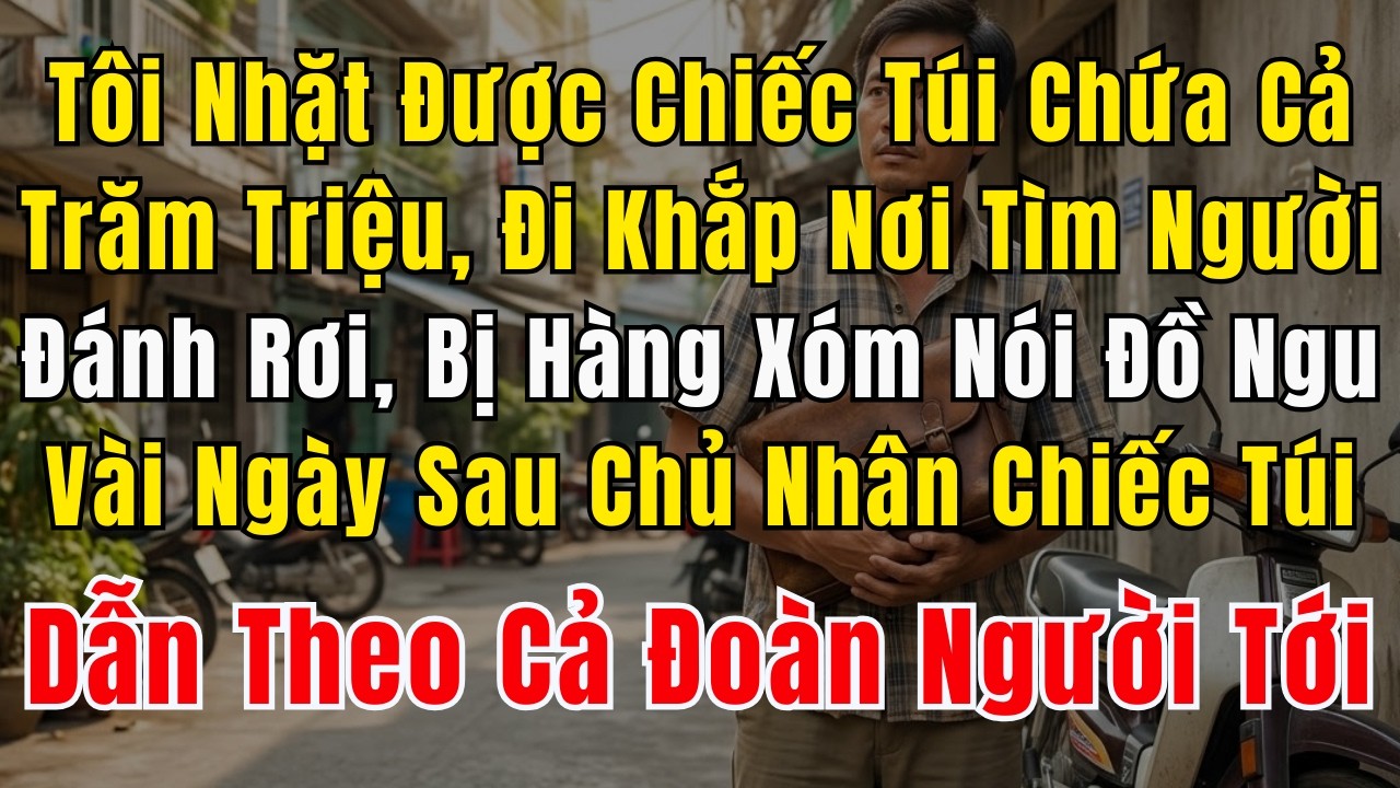 Tôi Nhặt Được Chiếc Túi Chứa Cả Trăm Triệu, Chạy Khắp Nơi Tìm Người Đánh Rơi Liền Bị Hàng Xóm