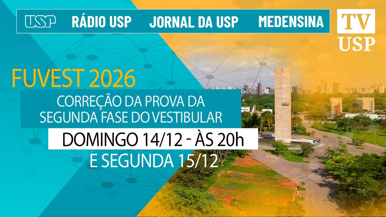 🔴 Fuvest 2026 - Corre&ccedil;&atilde;o da prova da segunda fase do vestibular da USP - 1&ordm; DIA