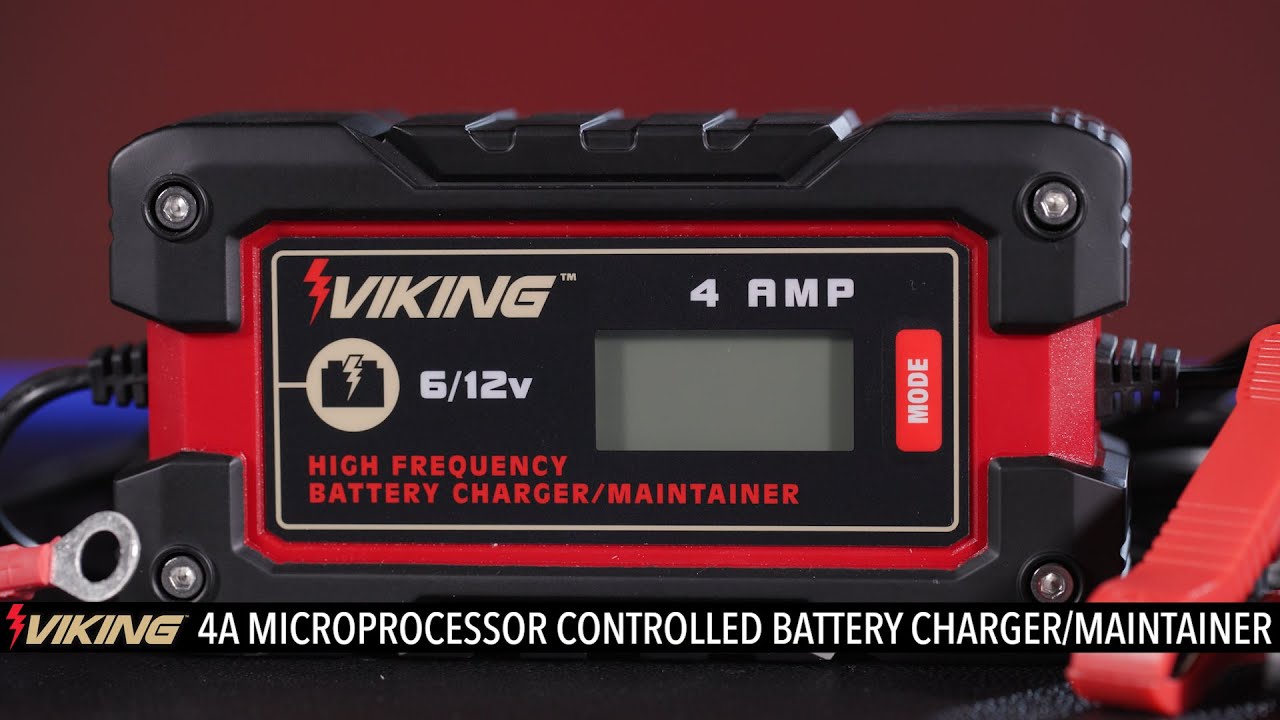 Viking 4A Fully Automatic Microprocessor Controlled Battery Charger & Maintainer