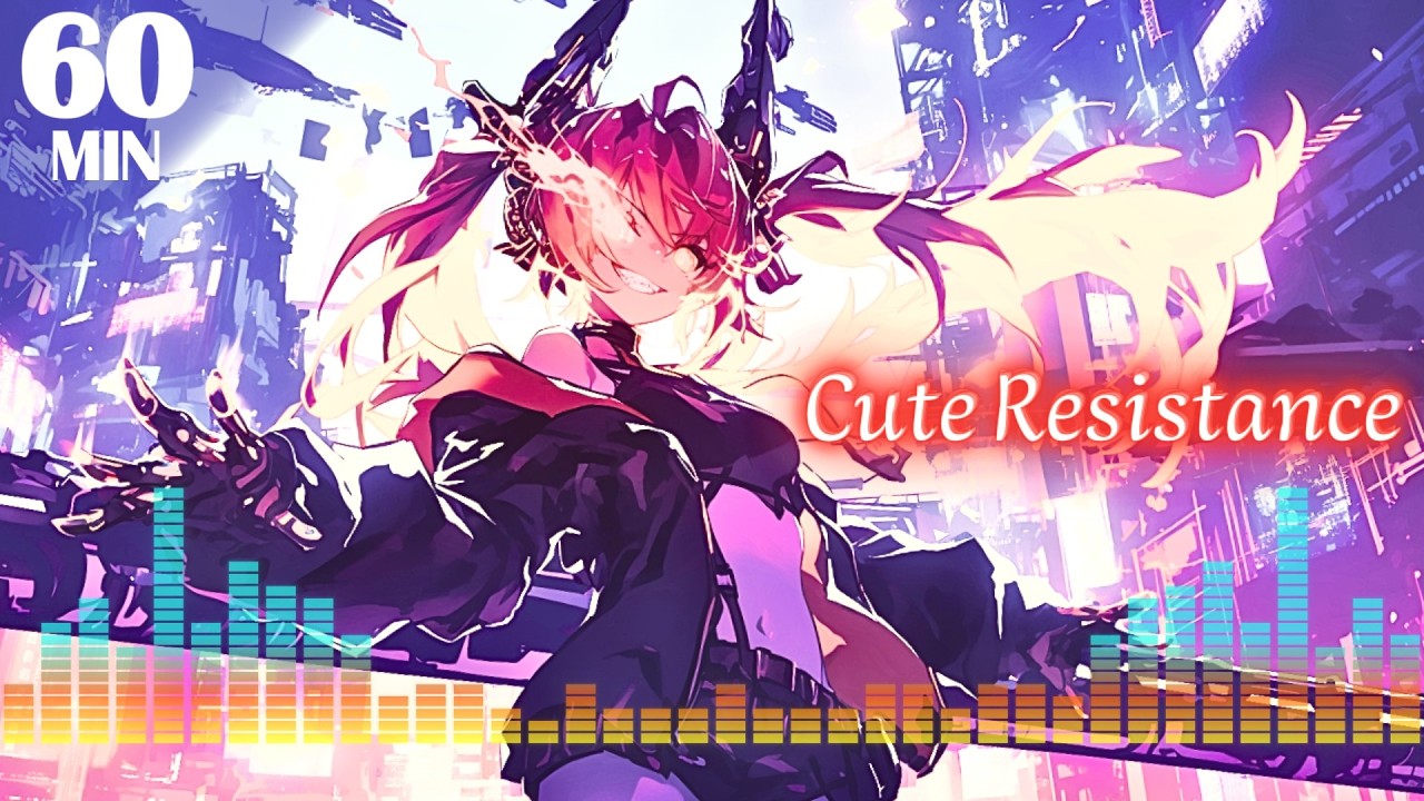 1 HOUR music | The Architecture of Defiance – Epic Cyberpunk / Anime Rock | Cute Resistance