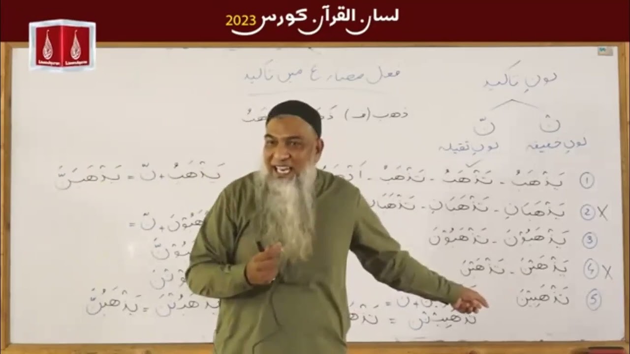 240 [a]: Kids & Adults Arabic Grammar Course - Lisan ul Quran, Fayl Muzare mein Takeed, Noon Saqeela