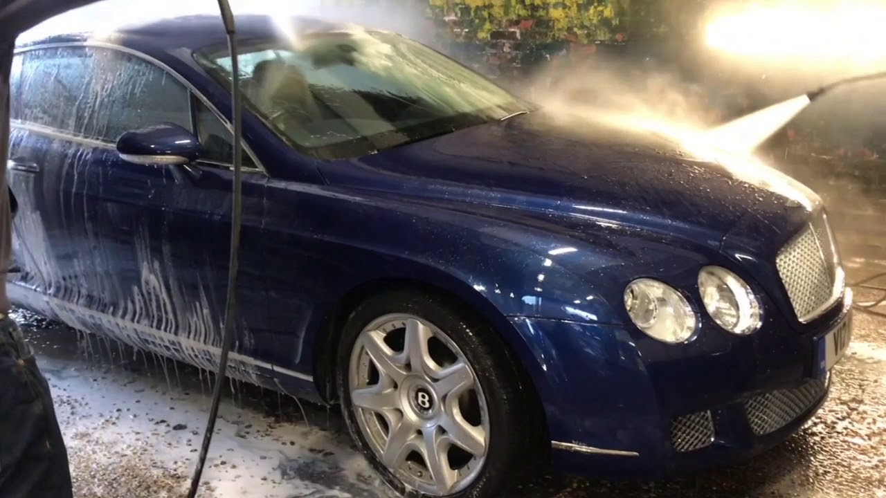 Blue Flag hand car wash, Bentley GT