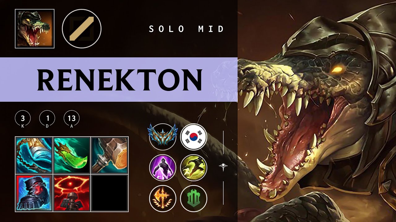Renekton Mid vs Akali - KR Challenger Patch 25.24