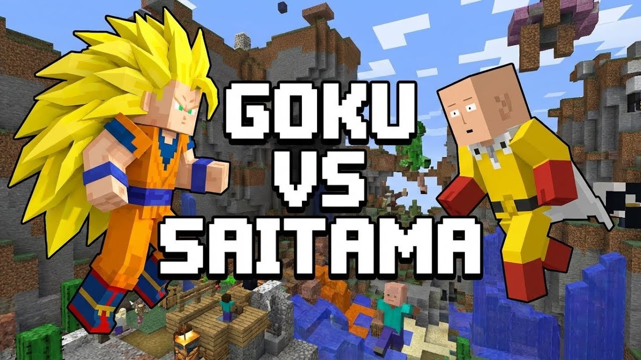 Goku vs  Saitama  The FINAL War | Dragonball Z in Minecraft.