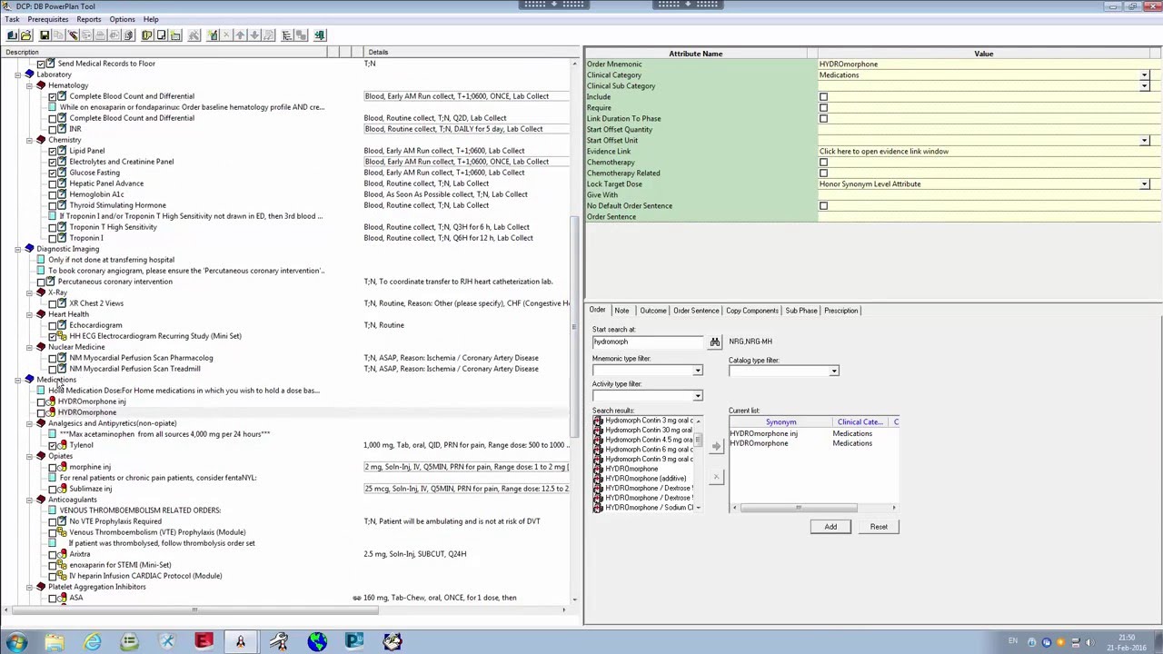 Cerner DCPTools - PowerPlan Tool Tabs