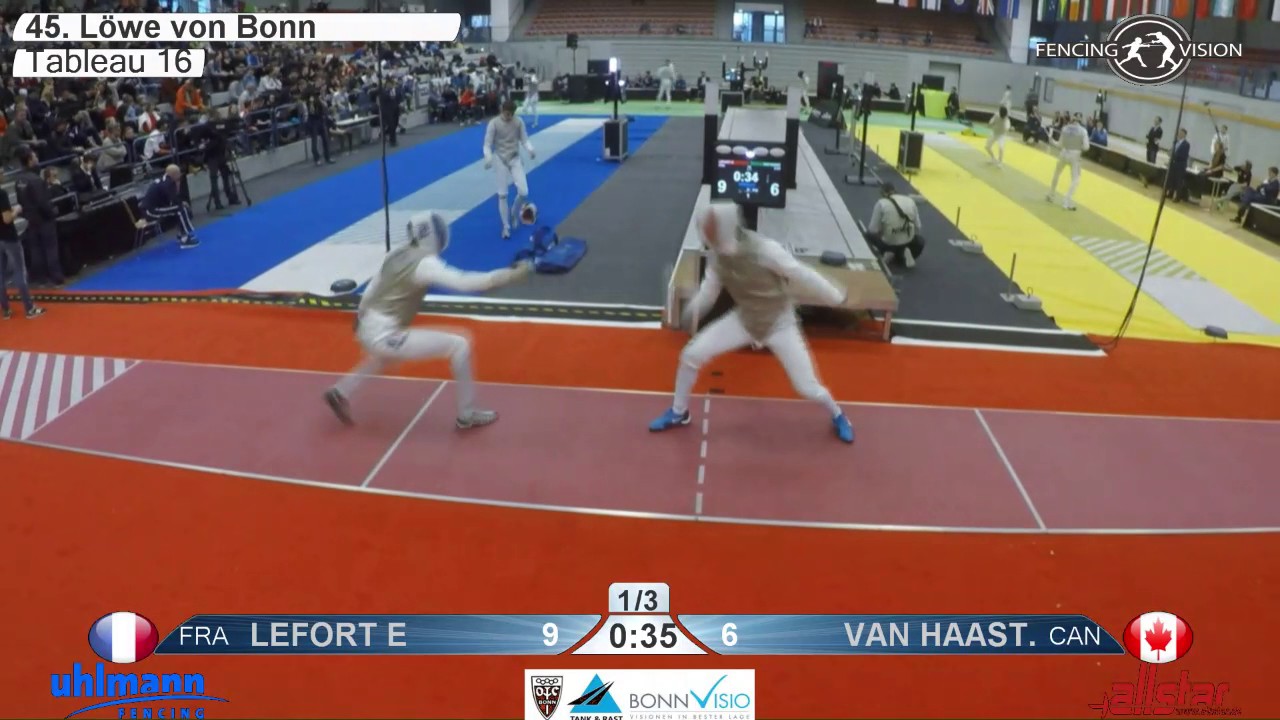 FE M F Individual Bonn Ger World Cup 2017 T16 01 red VAN HAASTER CAN vs LEFORT FRA