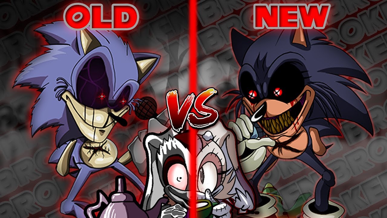 FNF': Lord X Wrath V1.5 - Broken (Old Vs New) (lord x & alice old and new comparison)