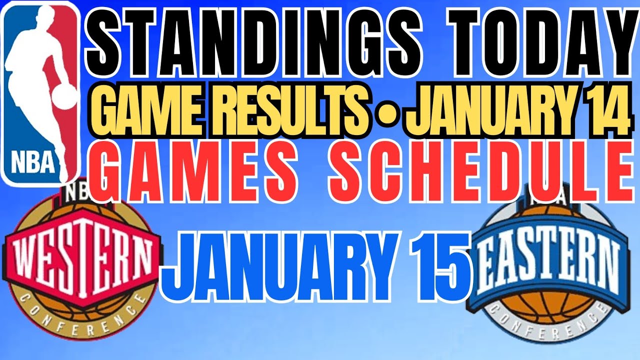 NBA STANDINGS TODAY as of January 14 2026 | NBA SCHEDULE JANUARY 15, 2026 