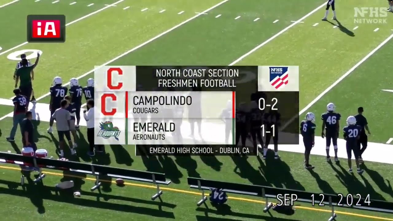NFHS Network production: Emerald High School vs Campolindo: High School Football Sept. 12, 2024