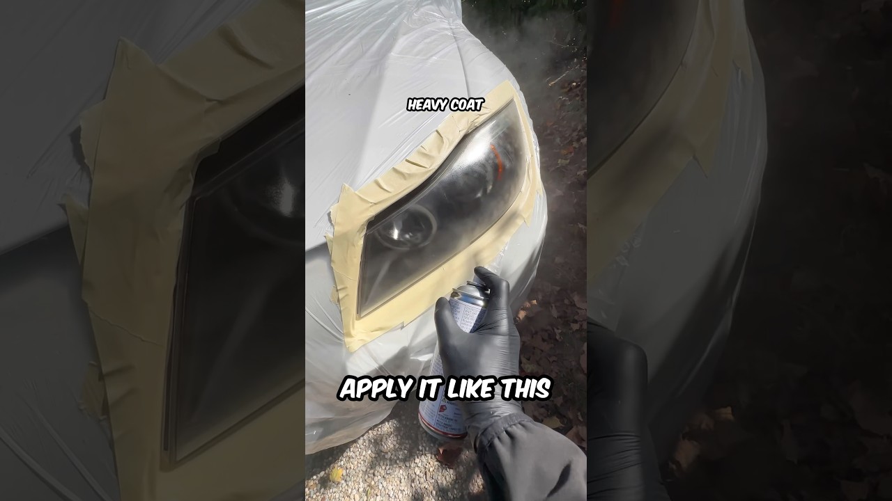 How to spray clear coat on headlights