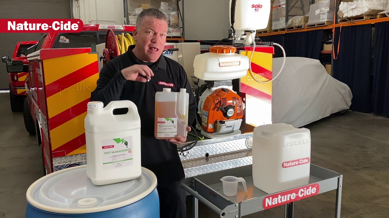 Mixing Nature-Cide Pest Management X2 for outdoor use