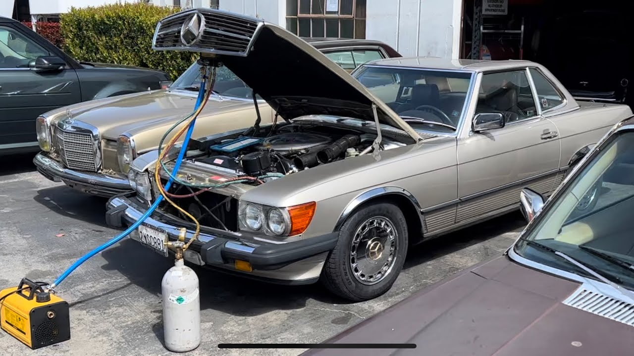 HIGH PRESSURE NITROGEN DECAY LEAK TEST 1988 Mercedes 560SL HA￼D 0 PSI  REFRIGERANT
