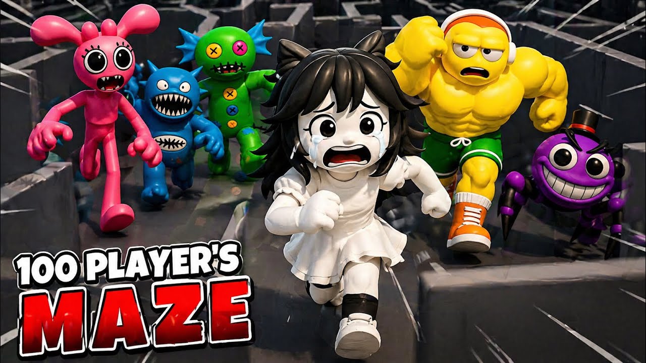 100 Players Colour Maze | #roblox #robloxedit #robloxgames #gaming