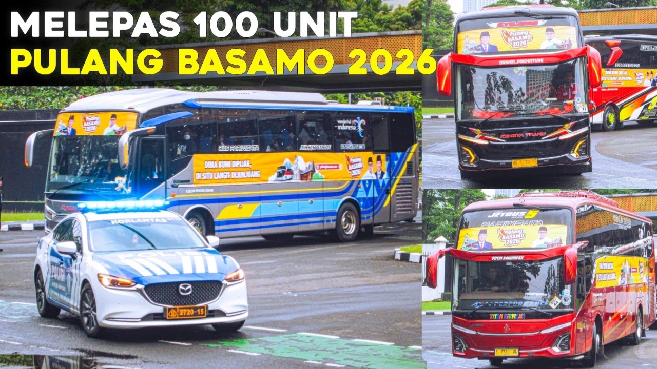 PULANG BASAMO 2026 ‼️100 UNIT BUS DIKERAHKAN MUDIK GRATIS PERANTAU MINANG PULANG KAMPUANG
