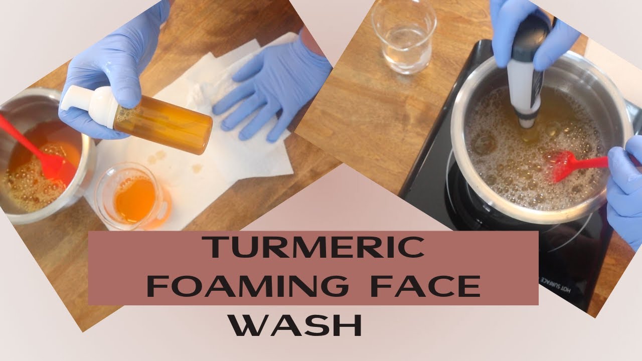 How I make my Turmeric Foaming Face Wash ( From Hemp seed oil soap paste ) Recipe included !!!