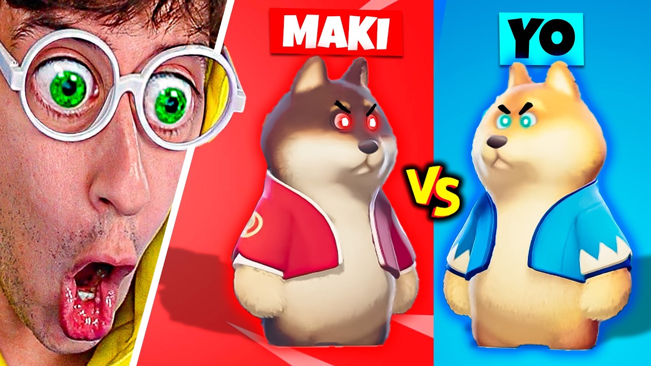 Batalla Perros de Colores 🟡🔴🔵🟢!! (Rojo vs Azul 😂) - Party Animals TEKENDO