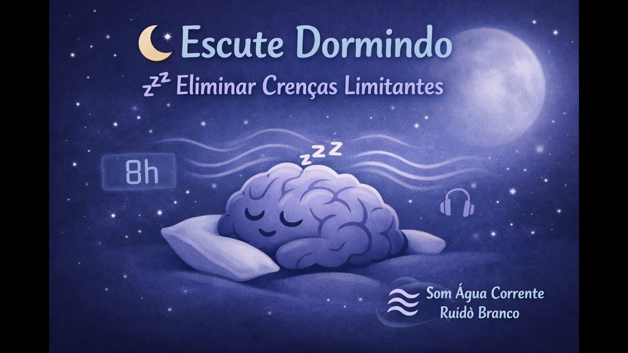 Ouça Dormindo - Elimine as Crenças Limitantes  - Som Água Corrente  - Ruído Branco