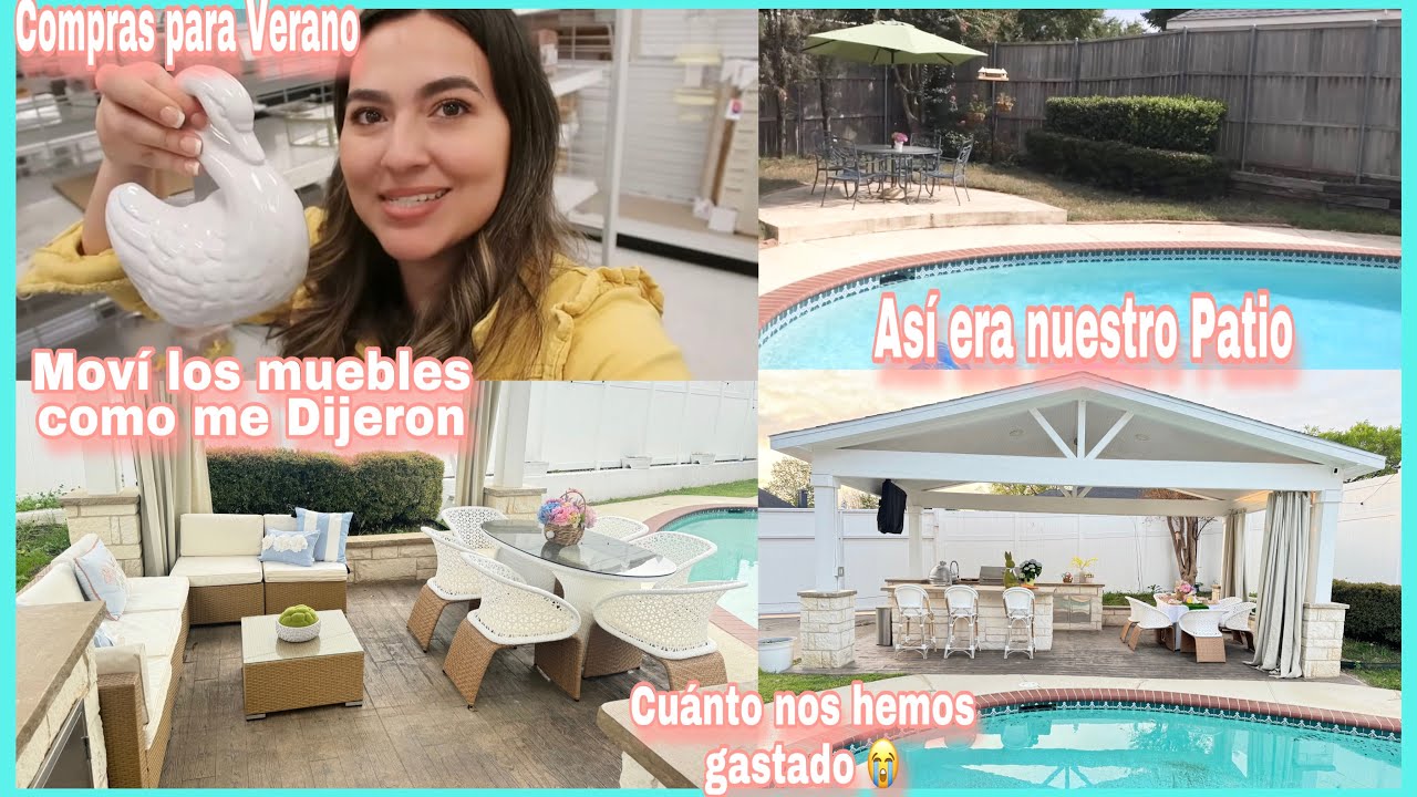 Así era nuestro Patio 🙈 Cuanto hemos gastado? Moví los muebles como me dijeron.