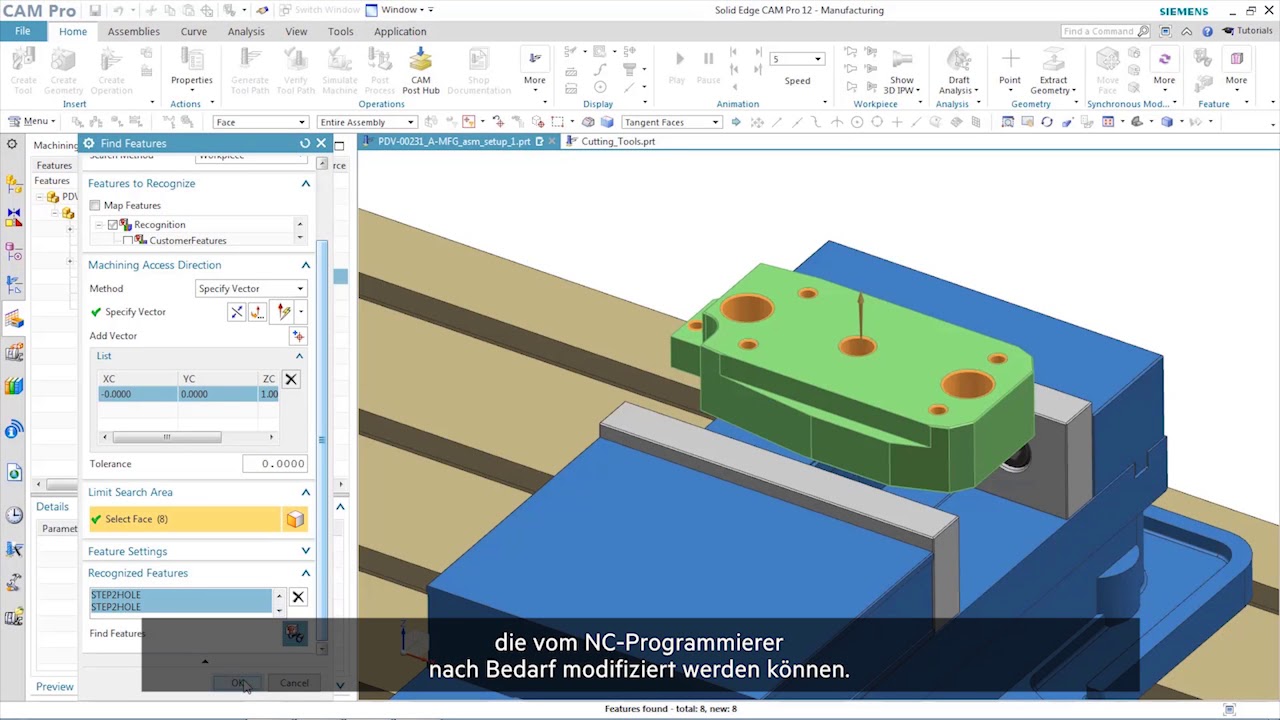 Solid Edge CAM Pro f&uuml;r die Fertigung