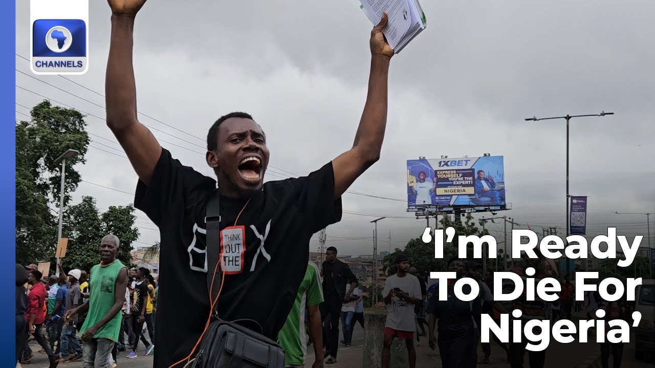 'I'm Ready To Die For Nigeria', Protester Cries In Lagos