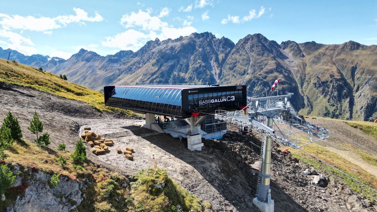 Bau Höllbodenbahn C1 und Sassgalunbahn C3 | Ischgl | September 2025 | 4K