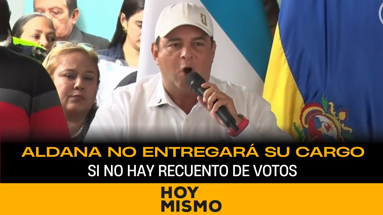 Aldana no entregará su cargo si no hay recuento de votos