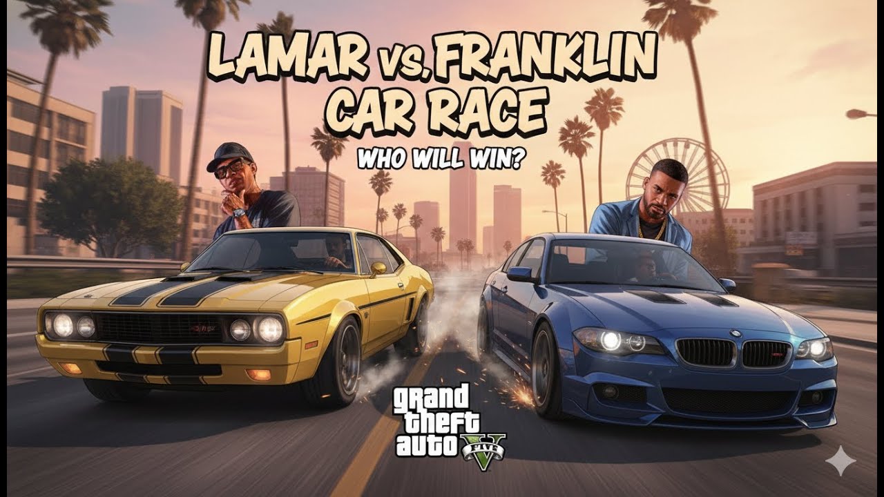 Franklin vs lamar car race | GTA V | HK GAMING | part 3