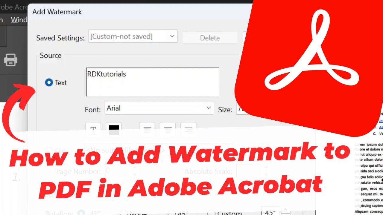 Как добавить водяной знак в PDF-файл в Adobe Acrobat