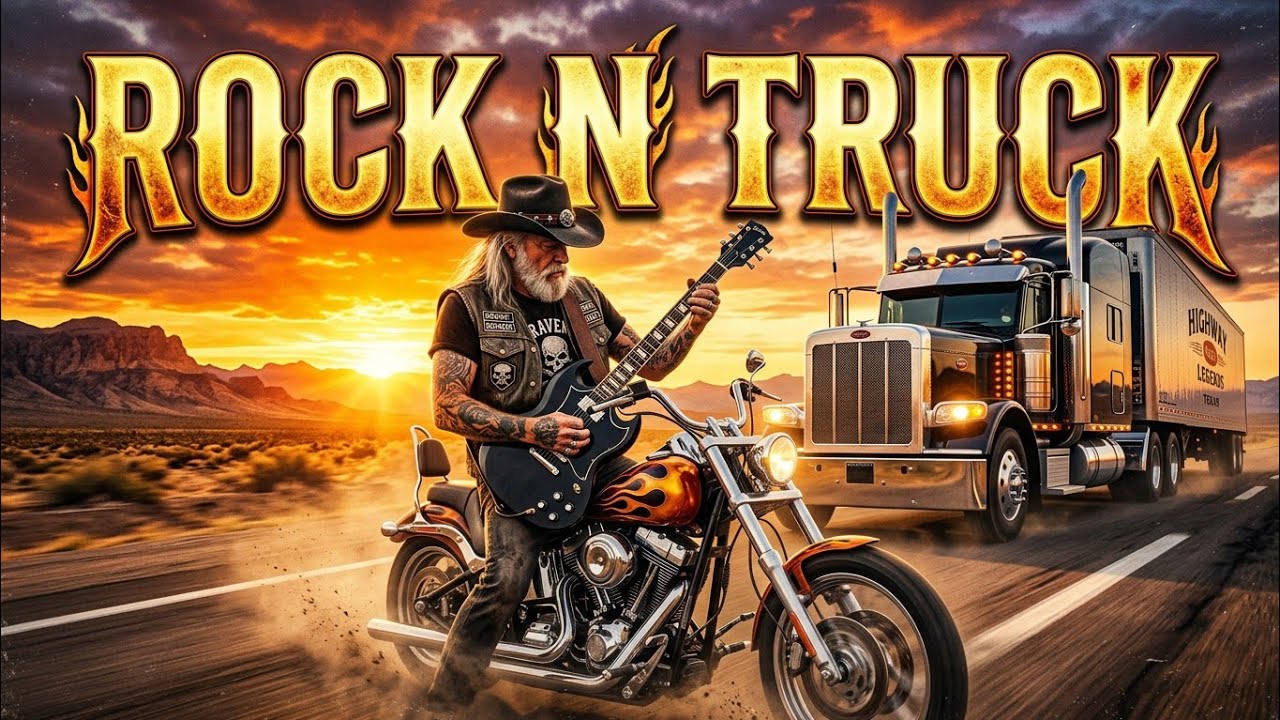 Sunset Desert Truck Run | Gritty Country Rock for Long Haul Roads.