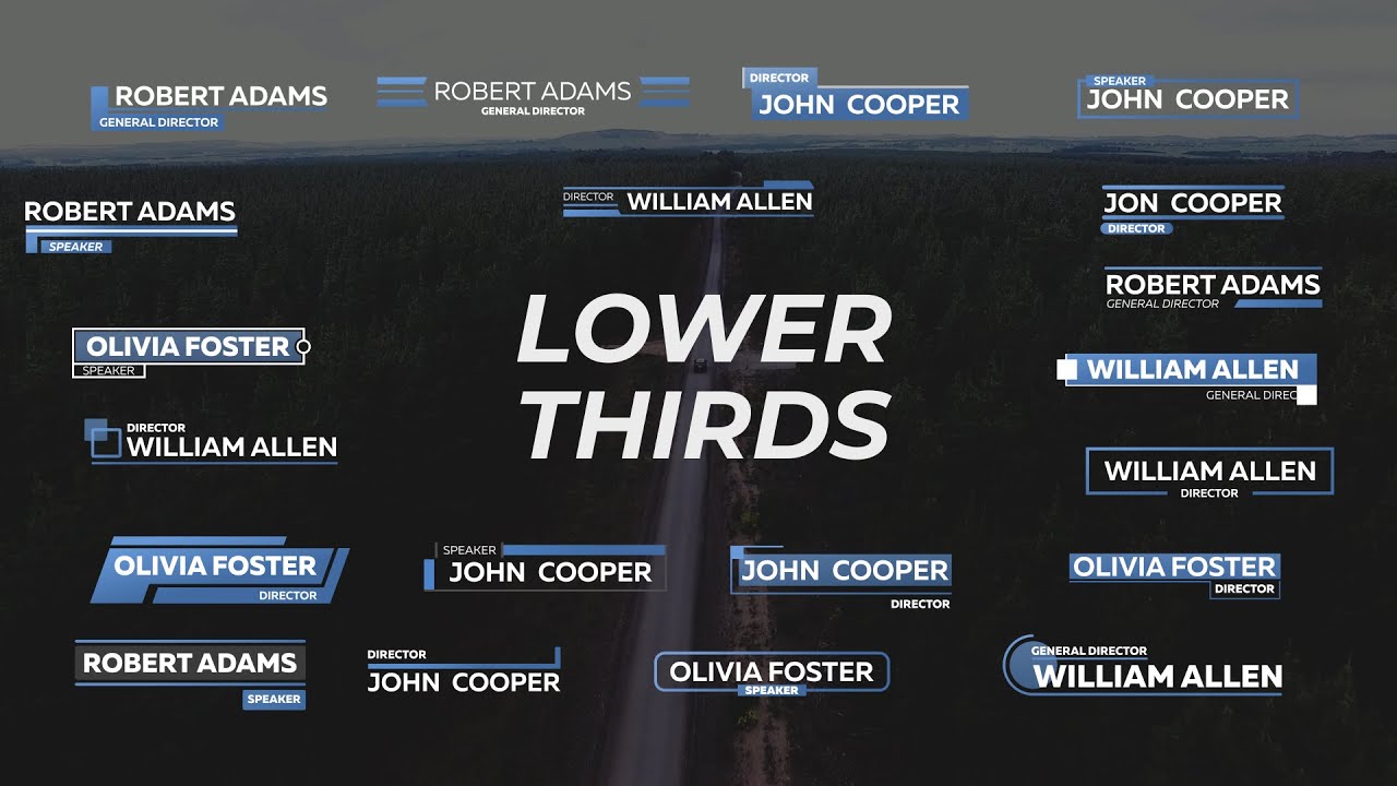 20 Lower Thirds Titles - Premiere Pro MOGRT Template