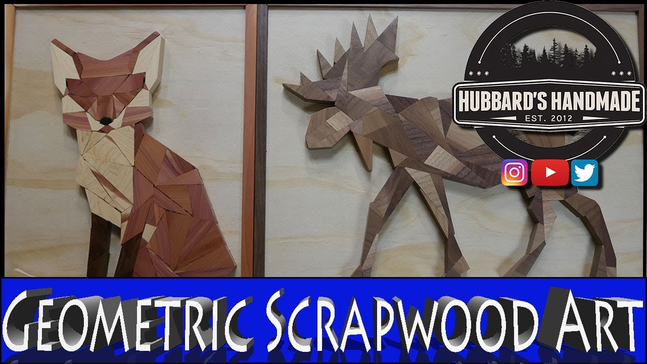 Geometric Animal Art from Scrap Wood // DIY // Wall Art // How-to